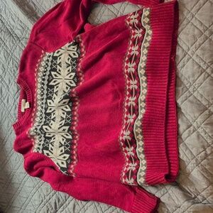Large red Dockers Christmas sweater